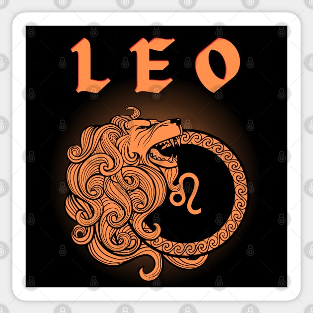 Leo Lion Gothic Style Sticker by MysticZodiac